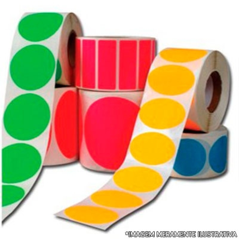 Etiqueta Circular Colorida Tijucas - Etiqueta Adesiva de Controle Colorida