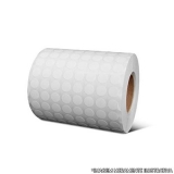 etiqueta branca redonda Caraguatatuba