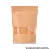 indústria de saco stand up pouch papel kraft com visor Lages